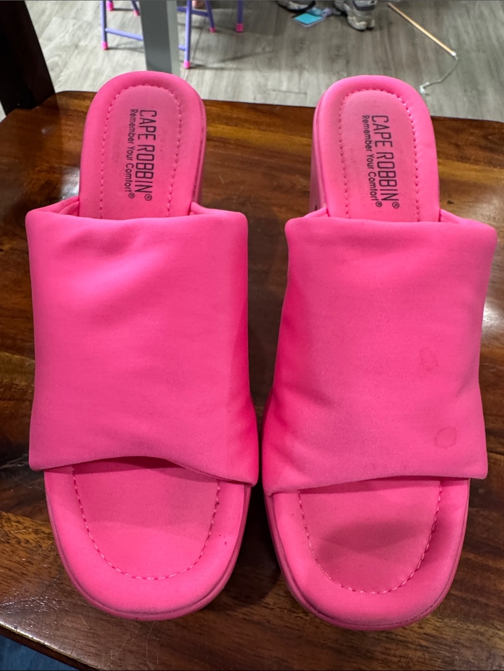 Cape Robbin Pink Platform Block Heel Size 9